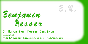benjamin messer business card